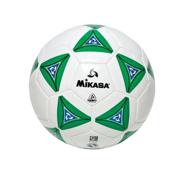 Mikasa No 3 Deluxe Cushioned Soccer Ball, Green/White/Blue