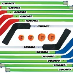 DOM Junior Hockey Set, Includes 10 Sticks, 2 Goalie Sticks, 2 SuperPucks And 2 DOM-83 Balls, 36 Inches