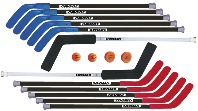 DOM Excel Hockey Set, Includes 10 Sticks, 2 Goalie Sticks, 2 SuperPucks And 2 DOM-83 Balls