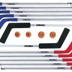 DOM Hockey Cup C6 Set, Includes 8 Sticks, 2 Goalie Sticks, 2 SuperPucks And 2 Balls