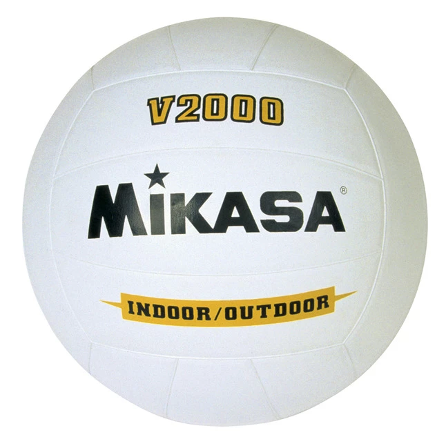Mikasa V2000 Premium Rubber Volleyball, White