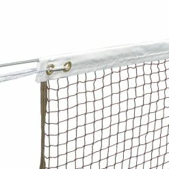 Sportime Badminton Tournament Net, 22 X 2-1/2 Feet, Steel Cable, Brown Net