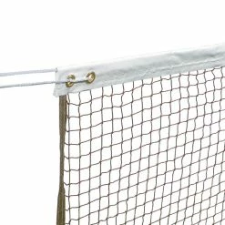 Sportime Deluxe Badminton Net, 22 X 2-1/2 Feet, Braided Rope Cable, Brown Net