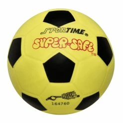 Sportime Super-Safe Soccer Ball, 6 Inches, Yellow And Black