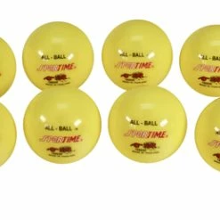 Sportime Inflatable All-Balls, Multi-Purposes, 3 Inches, Yellow, Set Of 12