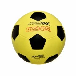 Sportime Super-Safe Soccer Ball, 8 Inches, Yellow And Black