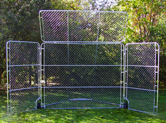 Olympia Baseball Backstop With Overhang Top Panel, 10 X 8 Feet 1 Olympia Baseball Backstop With Overhang Top Panel, 10 X 8 Feet