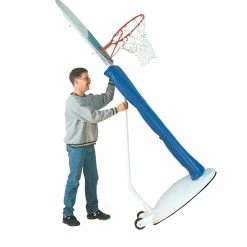 Bison Playtime Standard Elementary Non Marring Wheel, 48 X 36 Inch Backboard, Molded Plastic Backboard, White