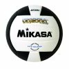 Mikasa VQ2000 Plus NFHS Volleyball, Size 5, Black/White
