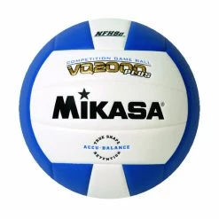 Mikasa VQ2000 Plus NFHS Volleyball, Size 5, Royal Blue/White