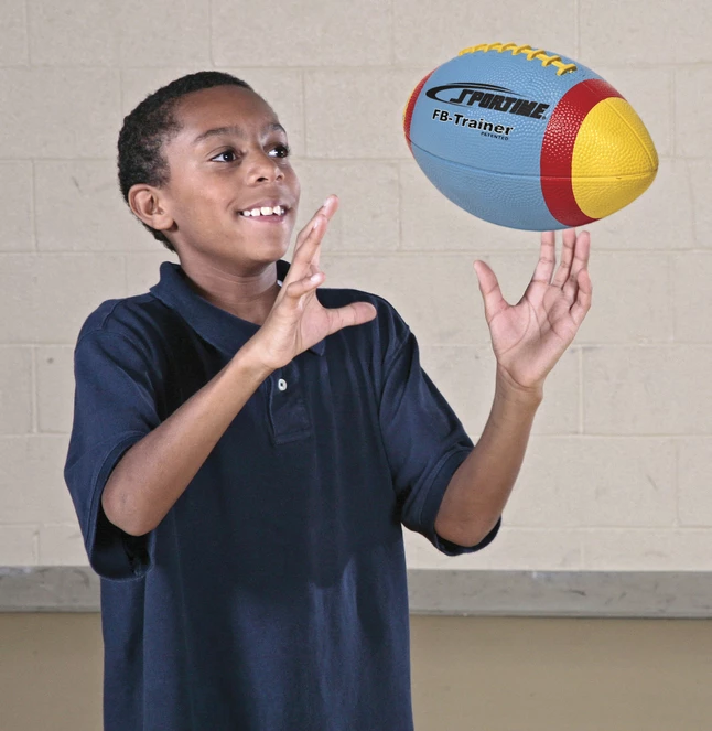 Sportime Max SofTip Junior Football Trainer, Size 6, Yellow/Blue