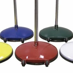 Jaypro Game Standard, Red Base With Natural Steel Upright, 145 Pounds, Pair Of 2