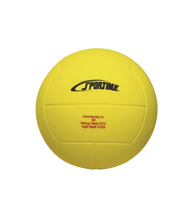 Sportime Coated Foam Volleyball, 7-1/2 Inches, Yellow