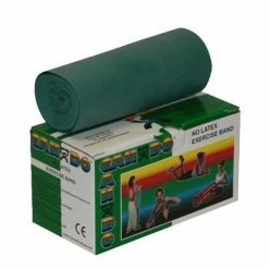 CanDo No-Latex Medium Resistance Band, 6 Yards, Green