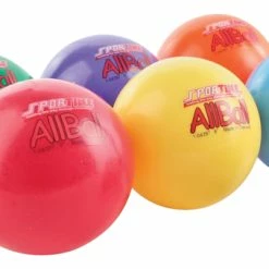 Sportime Inflatable All-Balls, Multi-Purpose, 6 Inches, Assorted Colors, Set Of 6