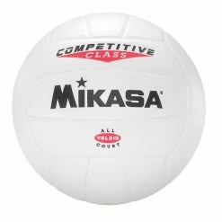 Mikasa VSL215 Competitive Class Volleyball, Size 5, White