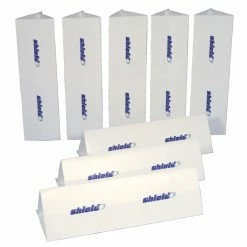 Shield Multi-Purpose Barriers, 39 X 11 Inches,White, Set Of 8