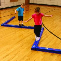 WeeKidz Balance Beam Set, Alphabet, Numbers And Shapes, 71 X 4 X 3 Inches, Foam/Vinyl Covered, Set Of 5