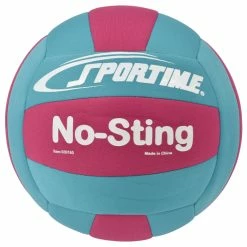 Sportime No-Sting Volleyball, 8 Ounces, Teal/Pink