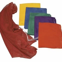 Sportime Heavy-Duty Mesh Storage Bags, 24 X 36 Inches, Assorted Colors, Set Of 6