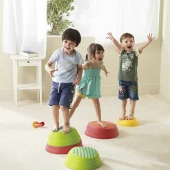 Weplay Rainbow River Stones, Set Includes 2 Small, 2 Medium And 2 Large