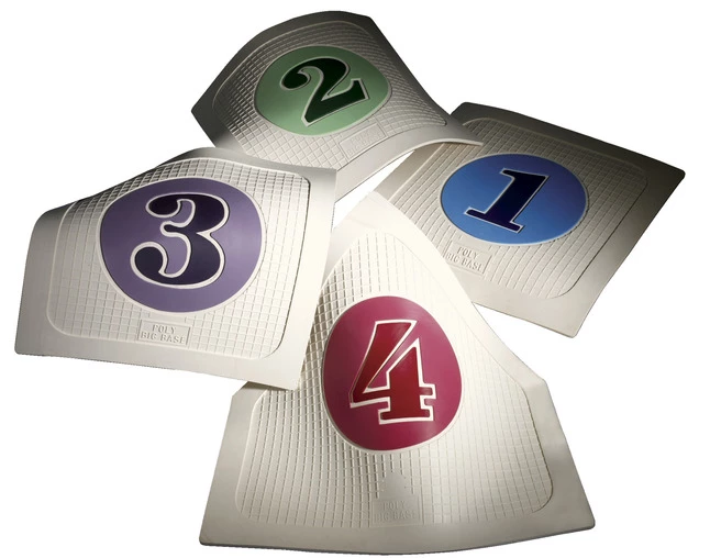 Poly Enterprises Giant Throwdown Bases, 16 X 16 Inches, Set Of 4