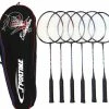 Sportime Replacement Badminton Racquets, 26 Inches, Assorted Colors, Set Of 6