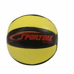 Sportime Strength Medicine Ball, 2 Pounds, 6 Inches, Yellow And Black