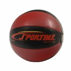 Sportime Strength Medicine Ball, 4-1/2 Pounds, 7 Inches, Red And Black
