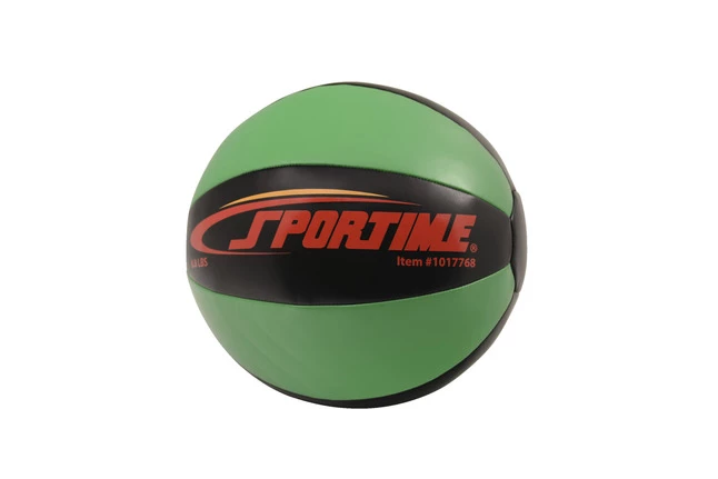 Sportime Strength Medicine Ball, 9 Pounds, 9 Inches, Green And Black