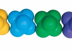 Sportime React-2-Balls With Erratic Bounce, Assorted Colors, Set Of 6