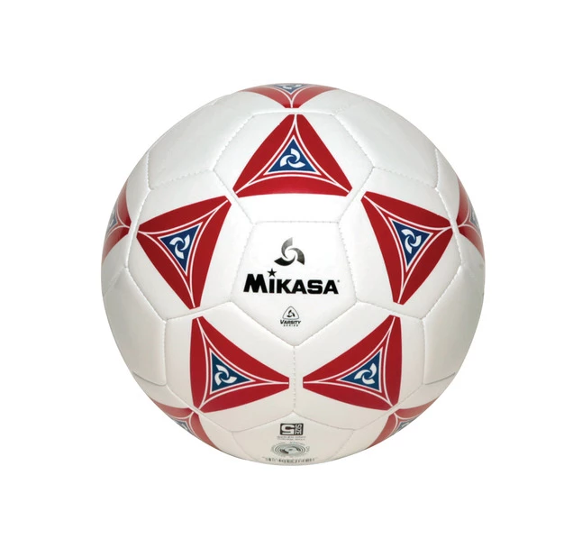 Mikasa Size 5 Deluxe Cushioned Soccer Ball, Ages 12 And Up, 27 Inch Diameter, White/Red