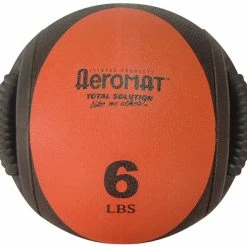 AeroMat Dual Grip Power Medicine Ball, 6 Pounds, Red And Black
