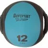 Aeromat Dual Grip Power Medicine Ball, 12 Pounds, Teal And Black