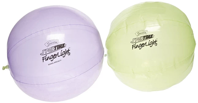 Sportime FingerLights Balls, 14 Inches, Green And Purple, Set Of 2