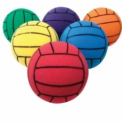 Champion Sports Champion UltraFoam Light-Weight Volleyball Set, 8 In, Assorted Color, Set Of 6