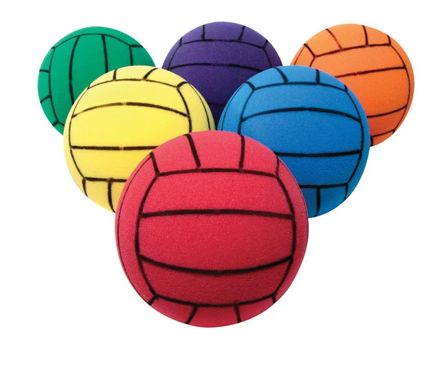 Champion Sports Champion UltraFoam Light-Weight Volleyball Set, 8 In, Assorted Color, Set Of 6
