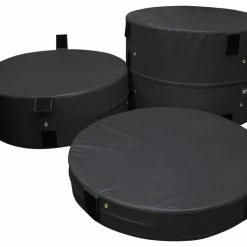 Plyopad Performance Plyo Cushion Set, Assorted Size, Black, Set Of 3