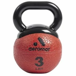 Aeromat Elite Mini Kettlebell Medicine Ball Weight, 3 Pounds, Red