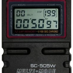 Robic SC-505W Multi-Mode Chronograph Stopwatch, 12 Lap Memory, Black