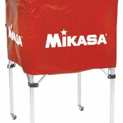 Mikasa Classic Collapsible Ball Cart With Carry Bag, Scarlet