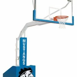 Bison T-Rex Competition Portable Basketball System, 72 X 42 Inch Glass Backboard