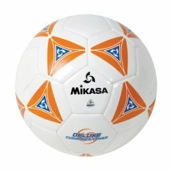 Mikasa No 3 Deluxe Cushioned Soccer Ball, Orange/White/Blue