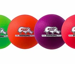 Rhino Skin Dodgeballs, 6-3/10 Inches, Assorted Colors, Set Of 6