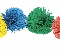 Sportime Rub-R-String Balls, 3-1/2 Inches, Assorted Colors, Set Of 6