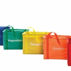 Sportime My Plate Nutrition Container Bags, Nylon, 13 X 9 X 10 Inches, Set Of 6