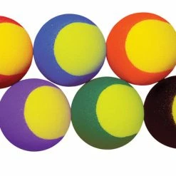 Sportime High Bounce Foam Tennis Trainer Balls, 2-3/4 Inches, Set Of 6