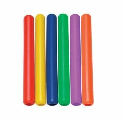 Sportime Beginner Relay Batons, 11-1/2 Inches, Assorted Colors, Set Of 6