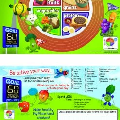 Visualz Active Kids MyPlate 8-1/2 X 11 In 2-Sided Handouts, Pack Of 50