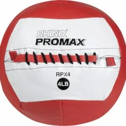 Champion Sports Rhino Skin Promax Medicine Ball, 4 Pounds, Red